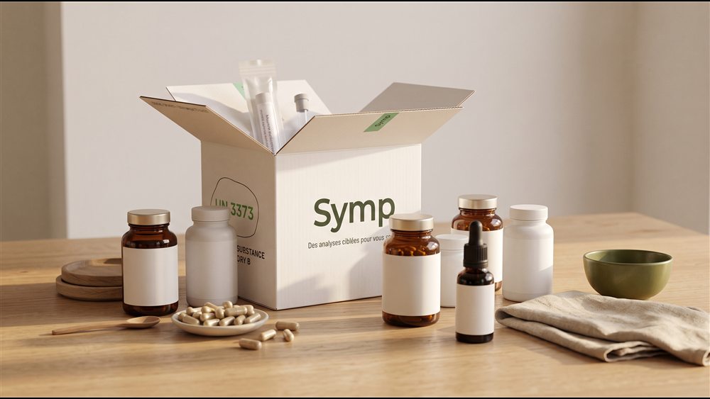 Kit Symp ouvert entouré des compléments de la cure